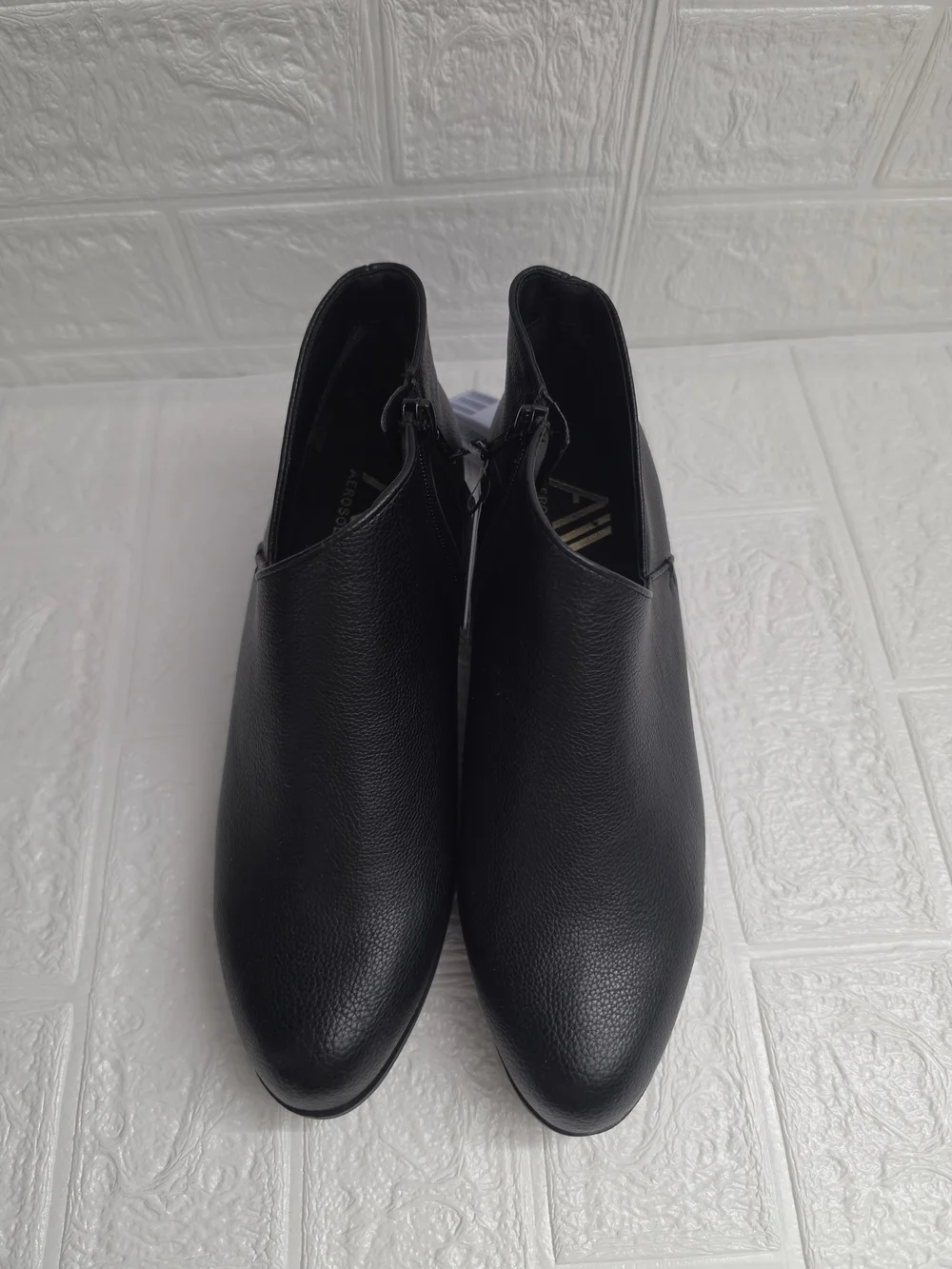 Aerosoles Ankle Boots Women's Wide Width Black Booties Side Zip Shoes NEW